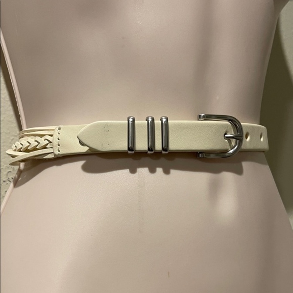 RAG & Bone Crwam multi strand braided belt, L